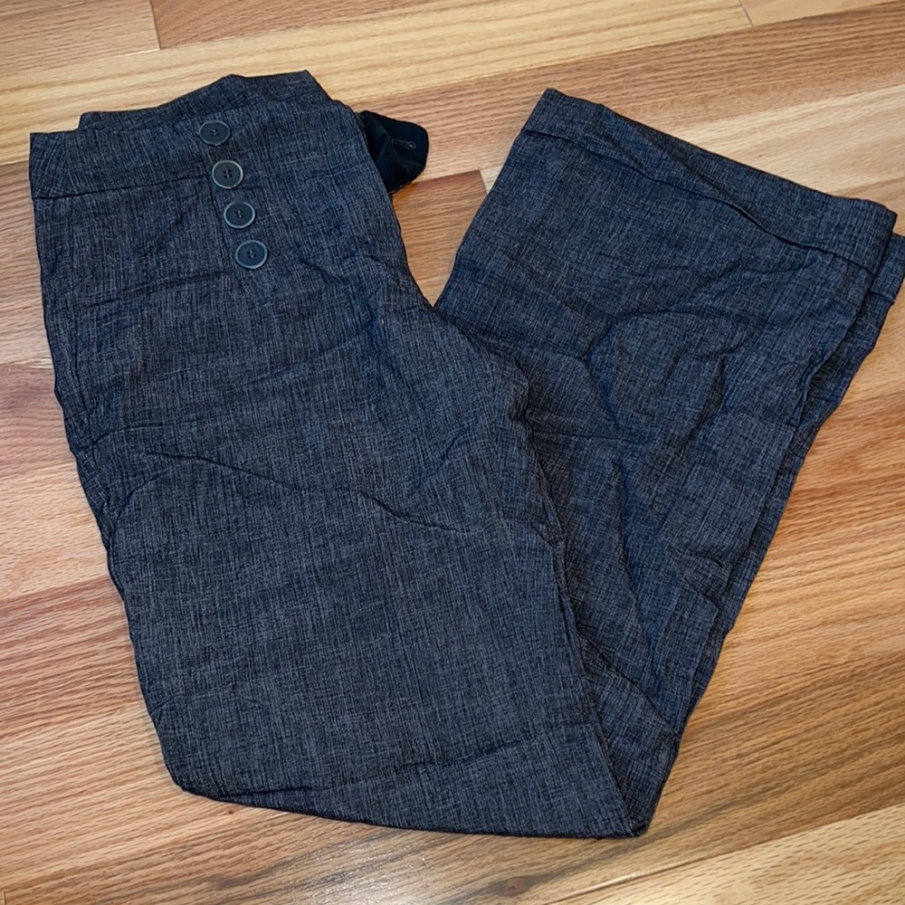 Classiques entier | size 8 wide leg with cuff dark grey pants